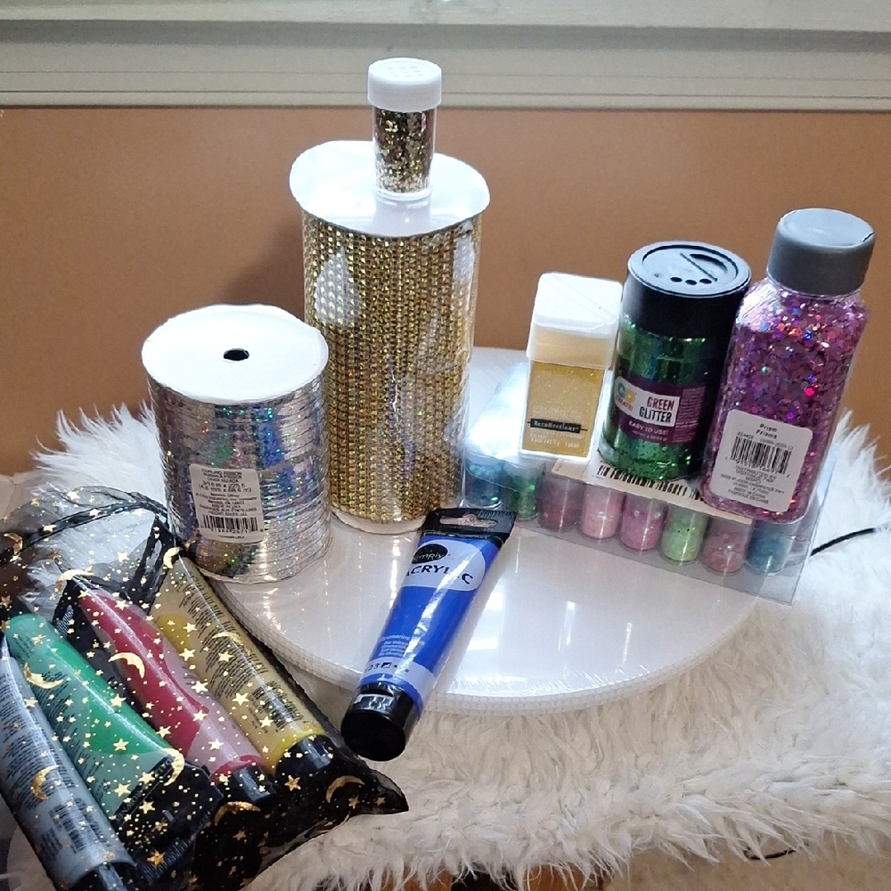 Glitter and Acrylic Paint Set - Multicolor